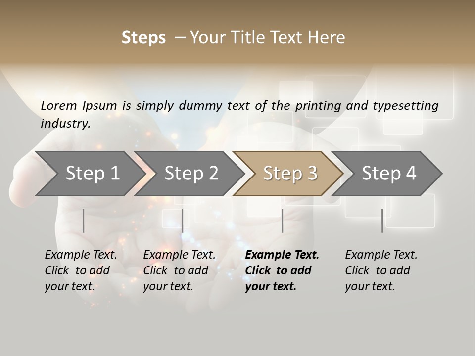 A Person Holding Out Their Hands With A Lot Of Lights Coming Out Of Them PowerPoint Template
