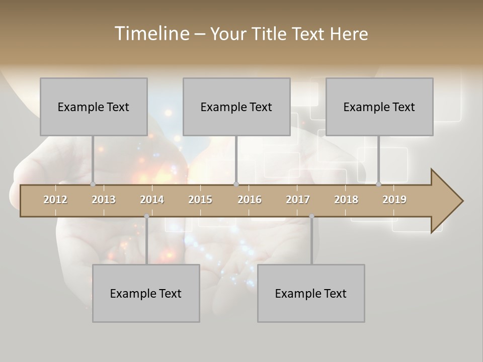 A Person Holding Out Their Hands With A Lot Of Lights Coming Out Of Them PowerPoint Template
