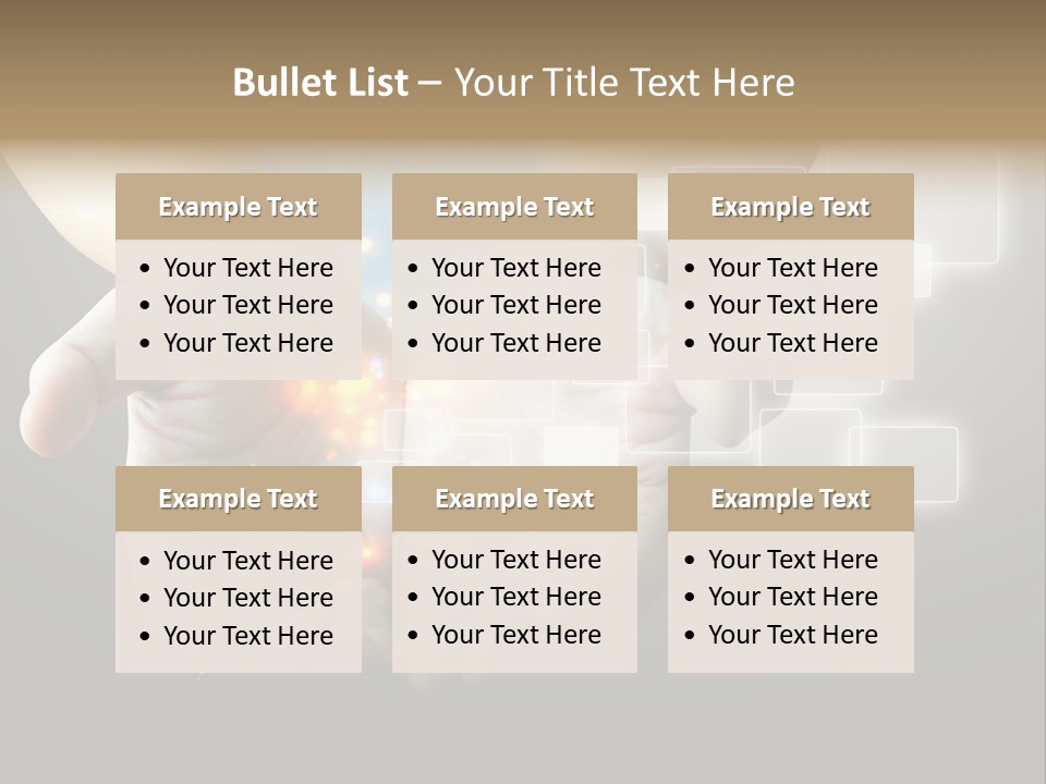 A Person Holding Out Their Hands With A Lot Of Lights Coming Out Of Them PowerPoint Template