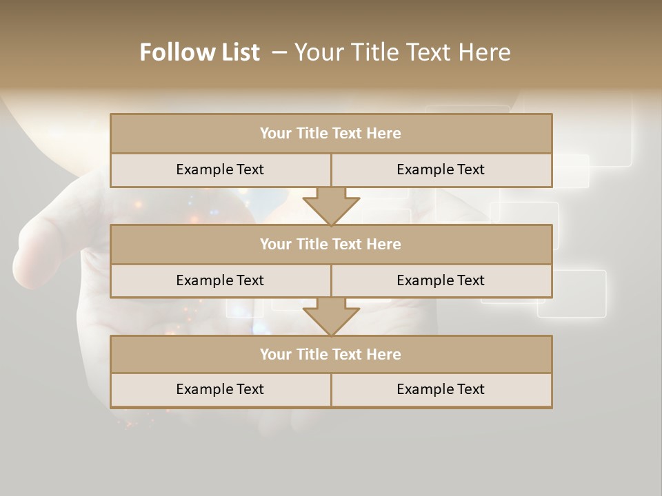 A Person Holding Out Their Hands With A Lot Of Lights Coming Out Of Them PowerPoint Template