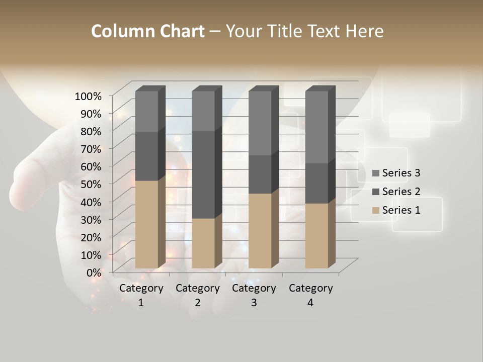 A Person Holding Out Their Hands With A Lot Of Lights Coming Out Of Them PowerPoint Template