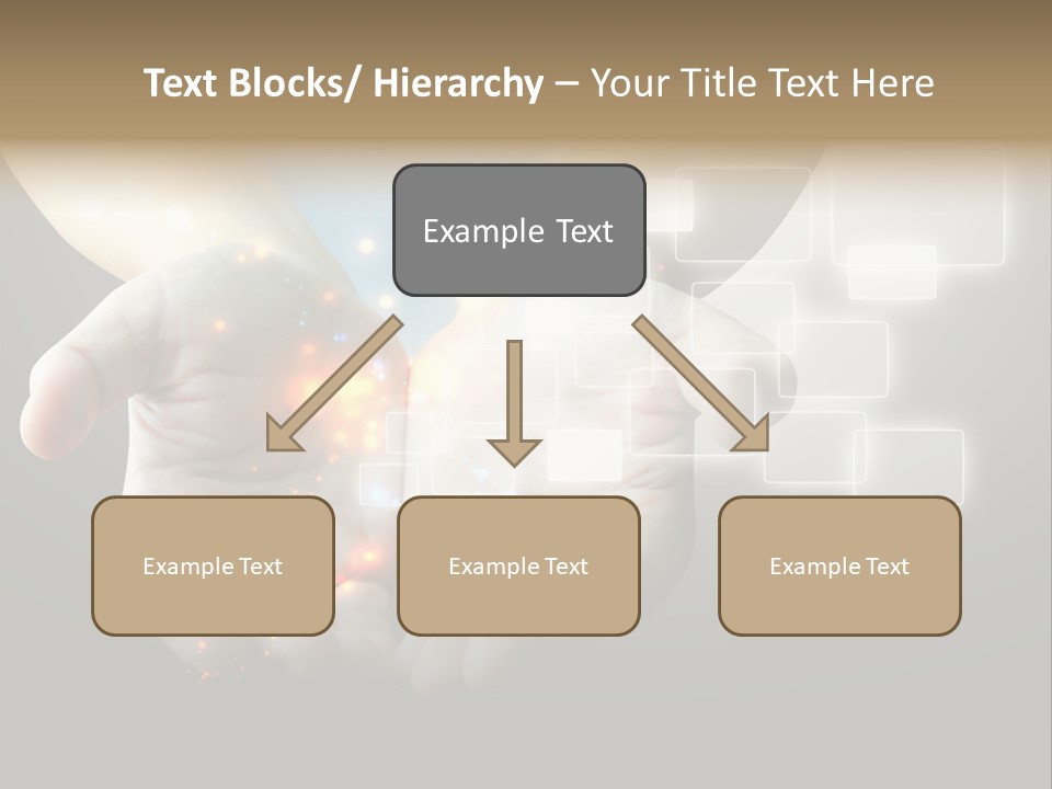 A Person Holding Out Their Hands With A Lot Of Lights Coming Out Of Them PowerPoint Template