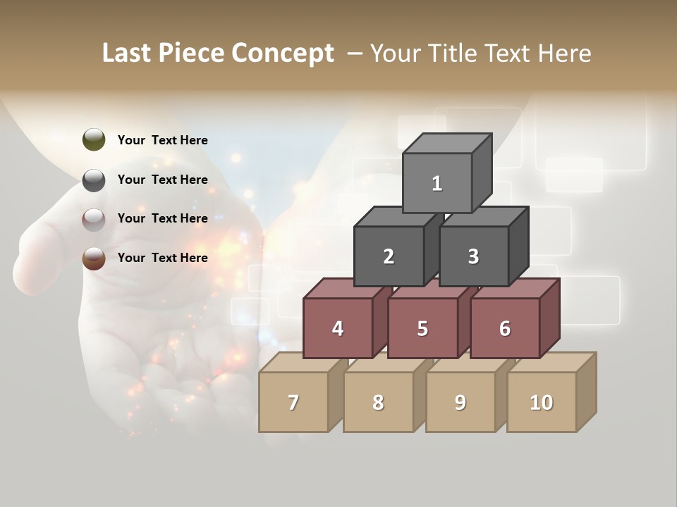 A Person Holding Out Their Hands With A Lot Of Lights Coming Out Of Them PowerPoint Template