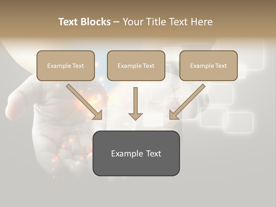 A Person Holding Out Their Hands With A Lot Of Lights Coming Out Of Them PowerPoint Template