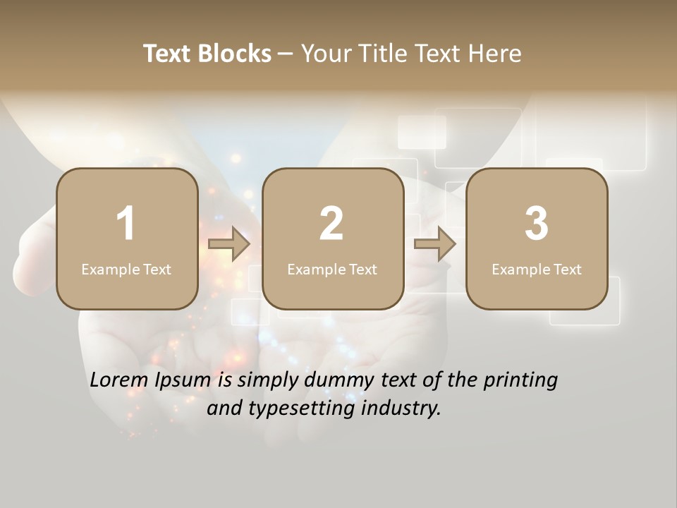 A Person Holding Out Their Hands With A Lot Of Lights Coming Out Of Them PowerPoint Template