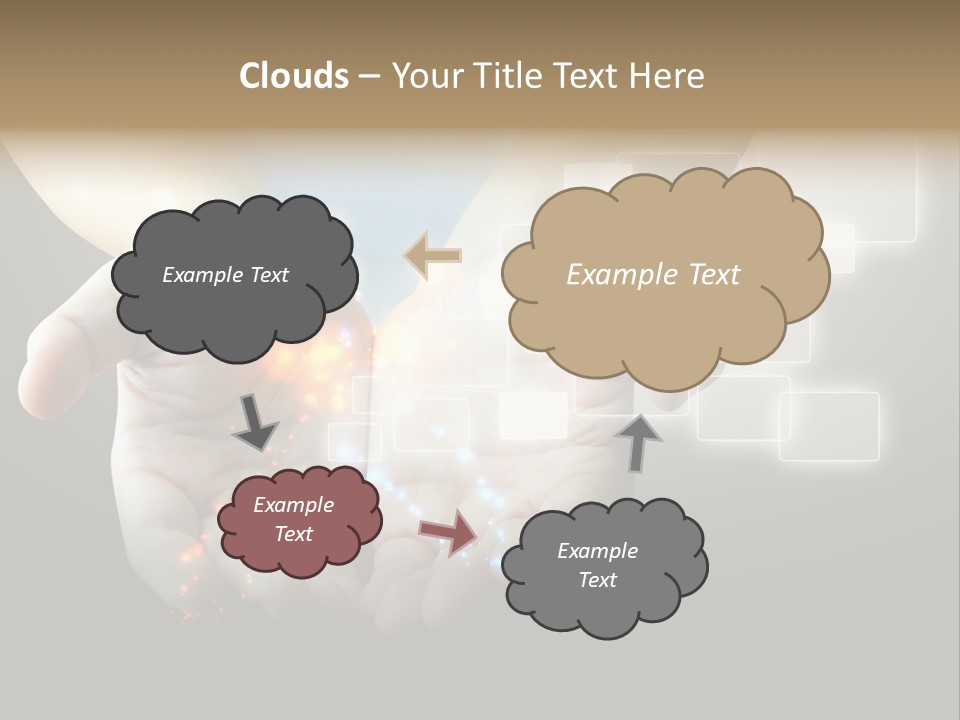 A Person Holding Out Their Hands With A Lot Of Lights Coming Out Of Them PowerPoint Template