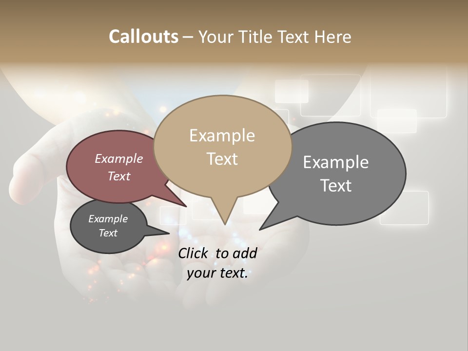 A Person Holding Out Their Hands With A Lot Of Lights Coming Out Of Them PowerPoint Template