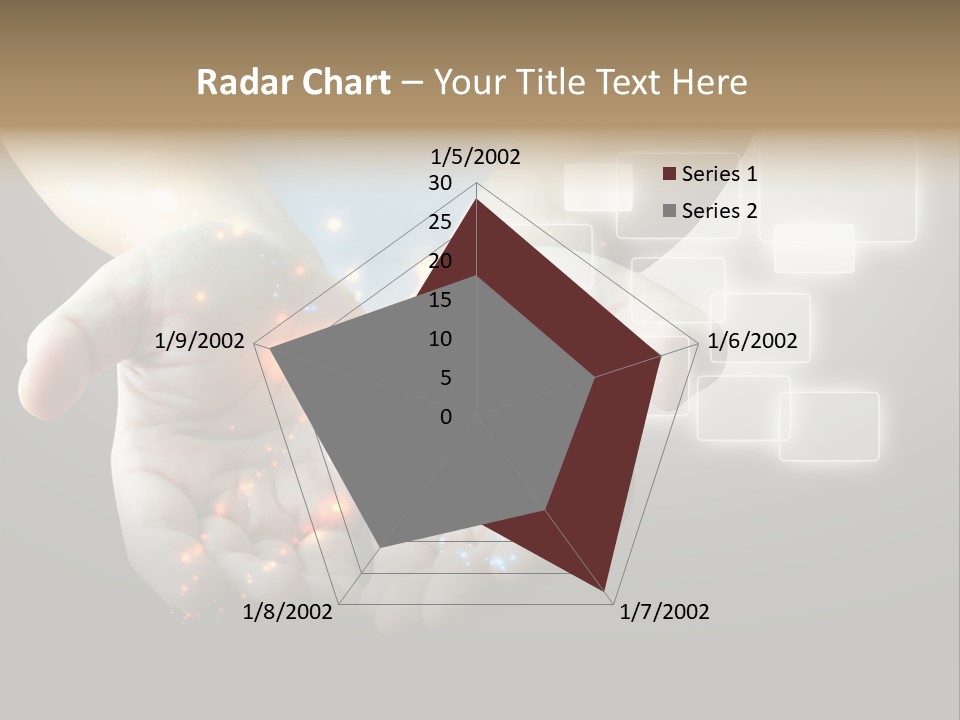 A Person Holding Out Their Hands With A Lot Of Lights Coming Out Of Them PowerPoint Template