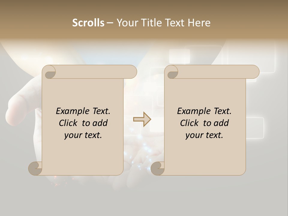 A Person Holding Out Their Hands With A Lot Of Lights Coming Out Of Them PowerPoint Template