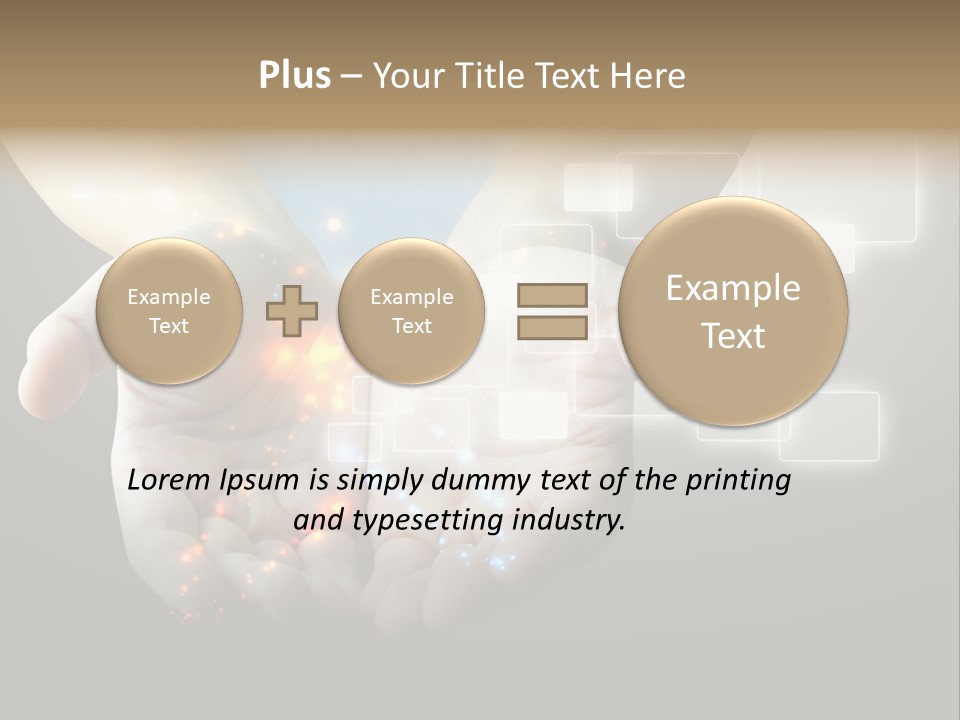 A Person Holding Out Their Hands With A Lot Of Lights Coming Out Of Them PowerPoint Template