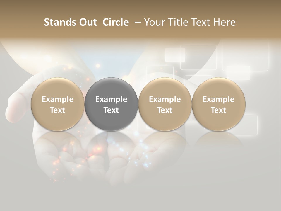 A Person Holding Out Their Hands With A Lot Of Lights Coming Out Of Them PowerPoint Template