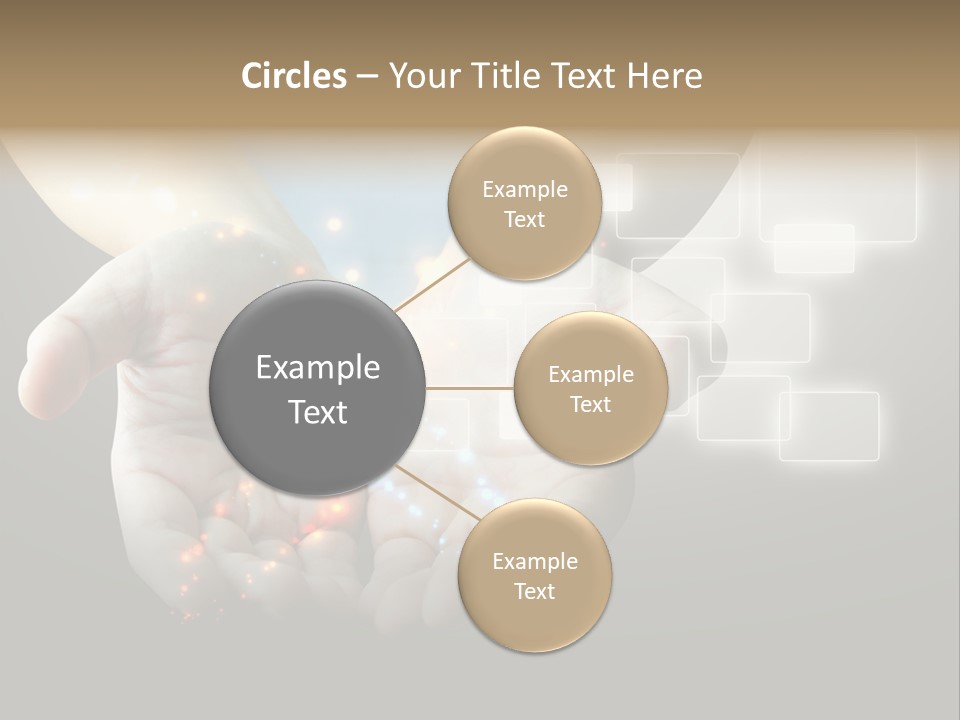 A Person Holding Out Their Hands With A Lot Of Lights Coming Out Of Them PowerPoint Template