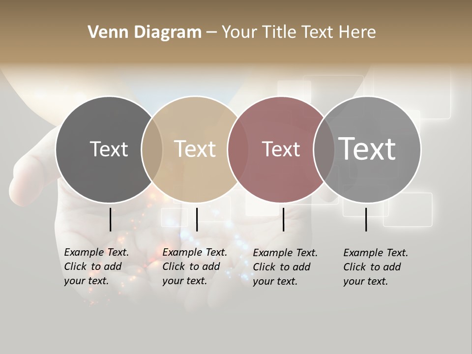 A Person Holding Out Their Hands With A Lot Of Lights Coming Out Of Them PowerPoint Template