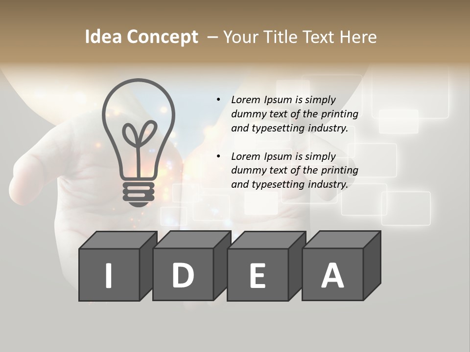 A Person Holding Out Their Hands With A Lot Of Lights Coming Out Of Them PowerPoint Template