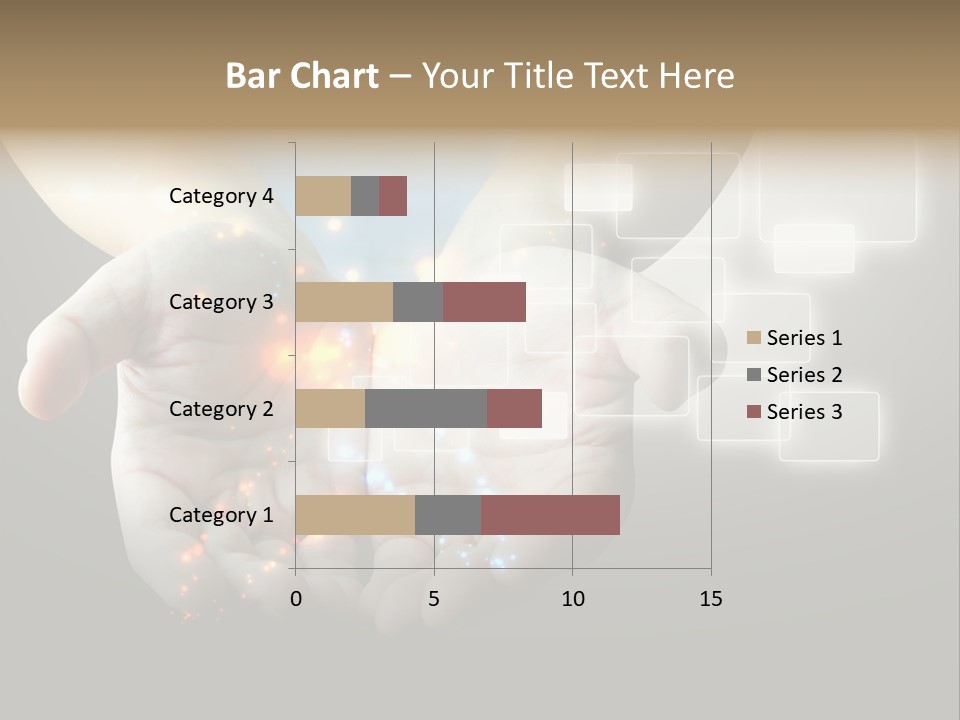 A Person Holding Out Their Hands With A Lot Of Lights Coming Out Of Them PowerPoint Template