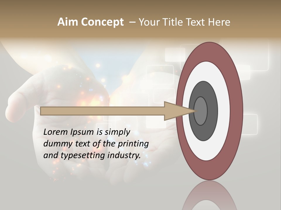 A Person Holding Out Their Hands With A Lot Of Lights Coming Out Of Them PowerPoint Template