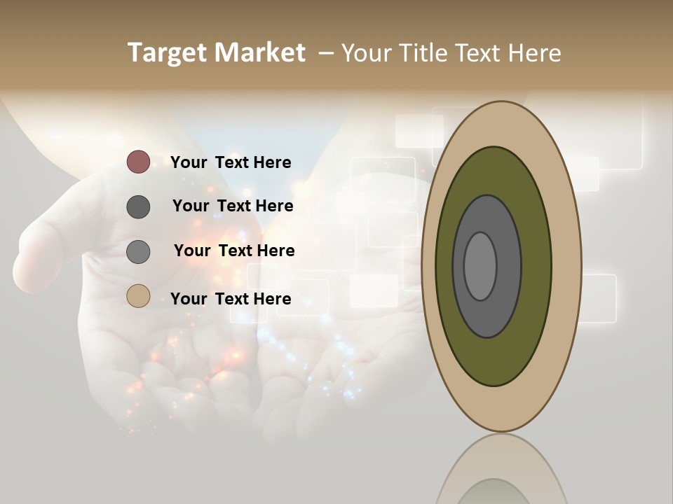 A Person Holding Out Their Hands With A Lot Of Lights Coming Out Of Them PowerPoint Template