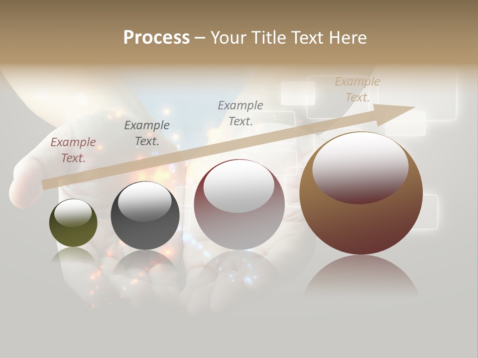 A Person Holding Out Their Hands With A Lot Of Lights Coming Out Of Them PowerPoint Template