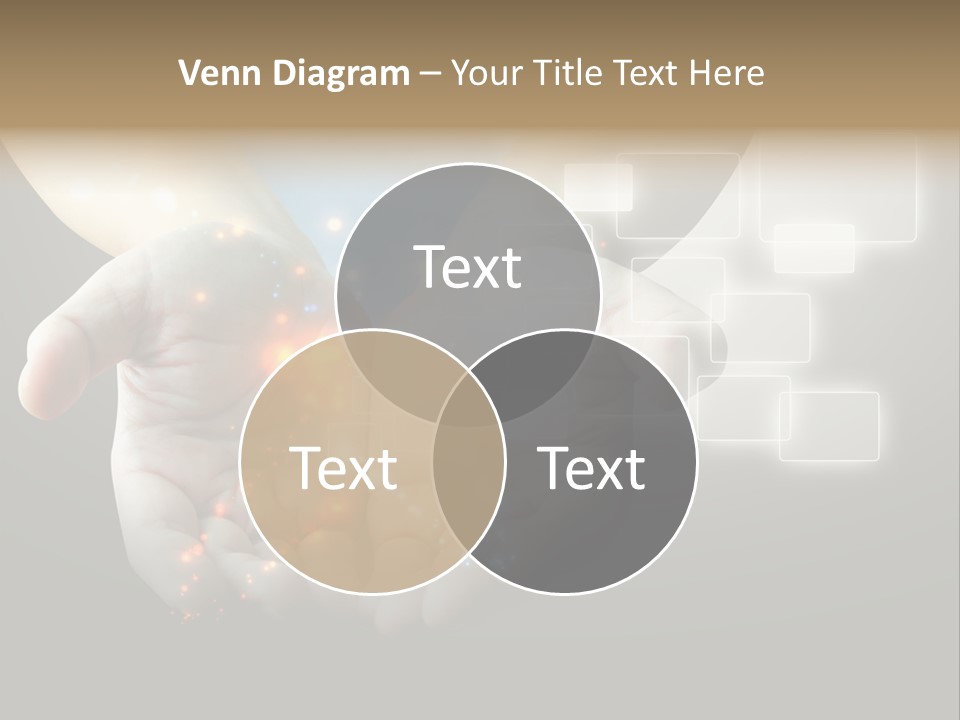 A Person Holding Out Their Hands With A Lot Of Lights Coming Out Of Them PowerPoint Template