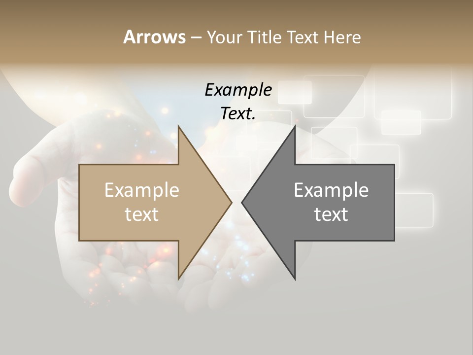 A Person Holding Out Their Hands With A Lot Of Lights Coming Out Of Them PowerPoint Template