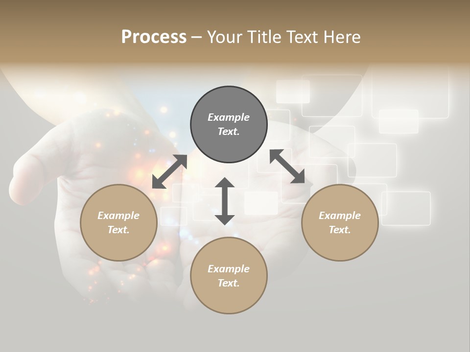 A Person Holding Out Their Hands With A Lot Of Lights Coming Out Of Them PowerPoint Template