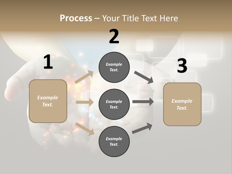 A Person Holding Out Their Hands With A Lot Of Lights Coming Out Of Them PowerPoint Template