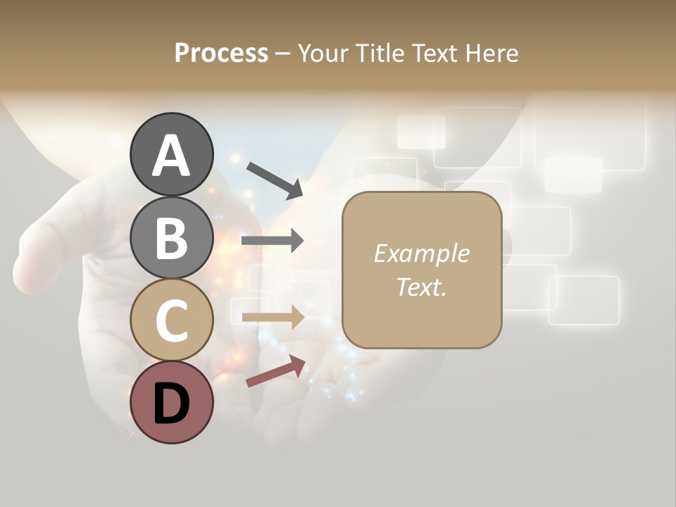 A Person Holding Out Their Hands With A Lot Of Lights Coming Out Of Them PowerPoint Template