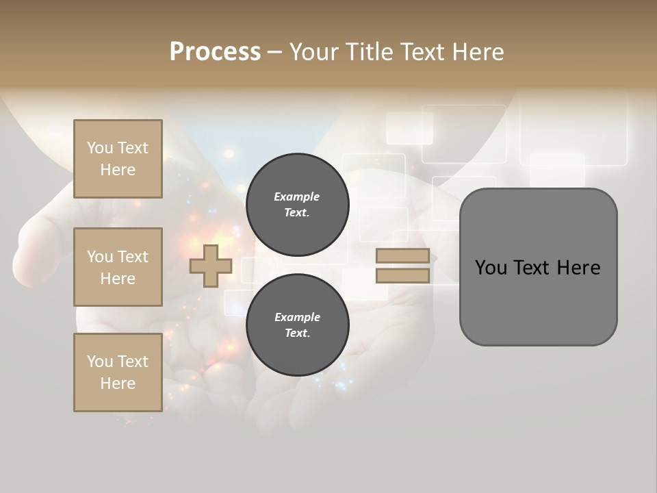 A Person Holding Out Their Hands With A Lot Of Lights Coming Out Of Them PowerPoint Template