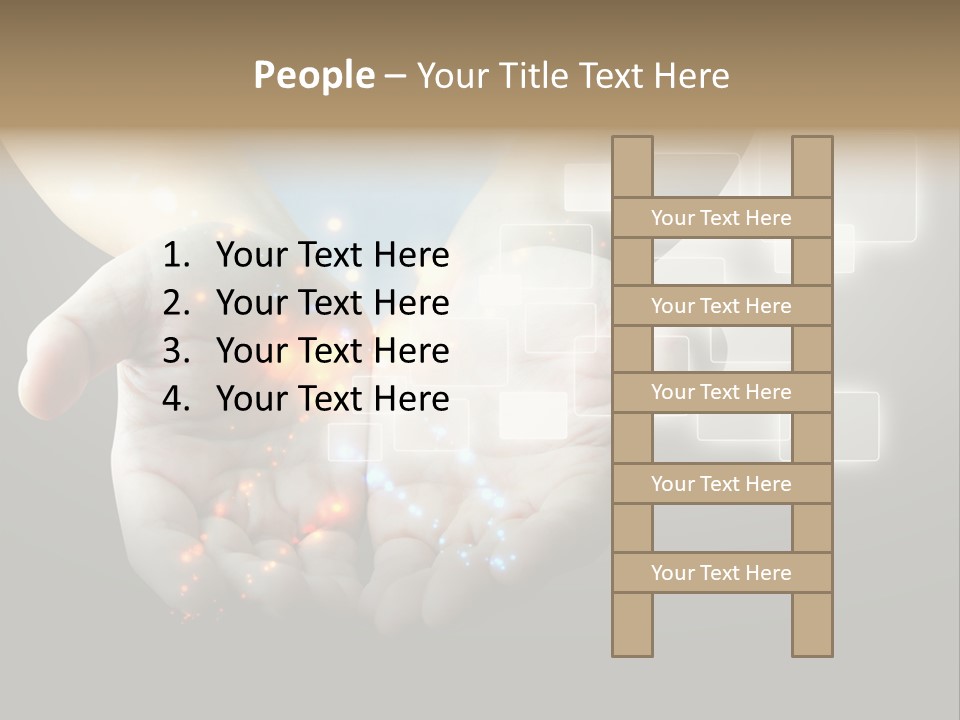 A Person Holding Out Their Hands With A Lot Of Lights Coming Out Of Them PowerPoint Template