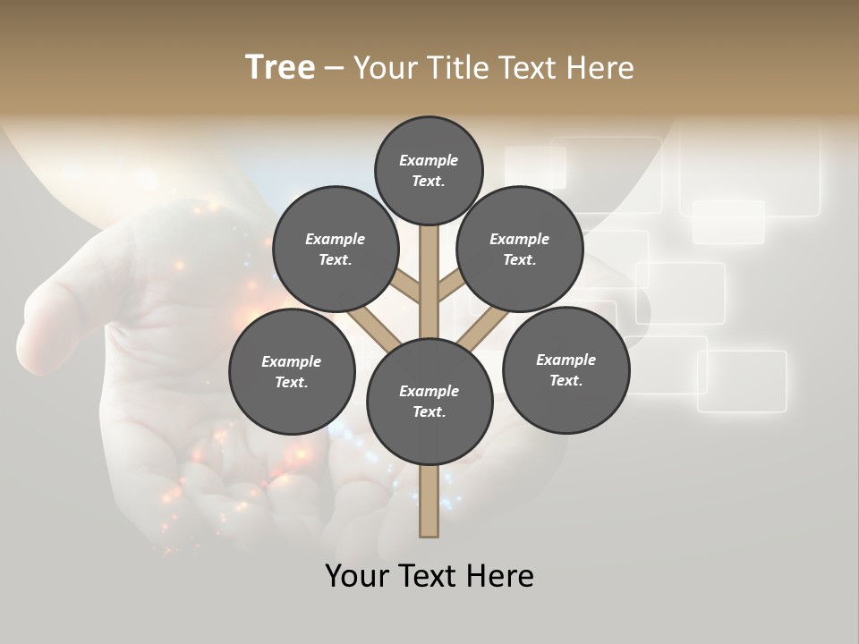 A Person Holding Out Their Hands With A Lot Of Lights Coming Out Of Them PowerPoint Template