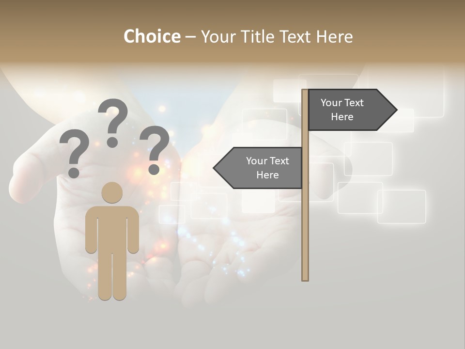 A Person Holding Out Their Hands With A Lot Of Lights Coming Out Of Them PowerPoint Template