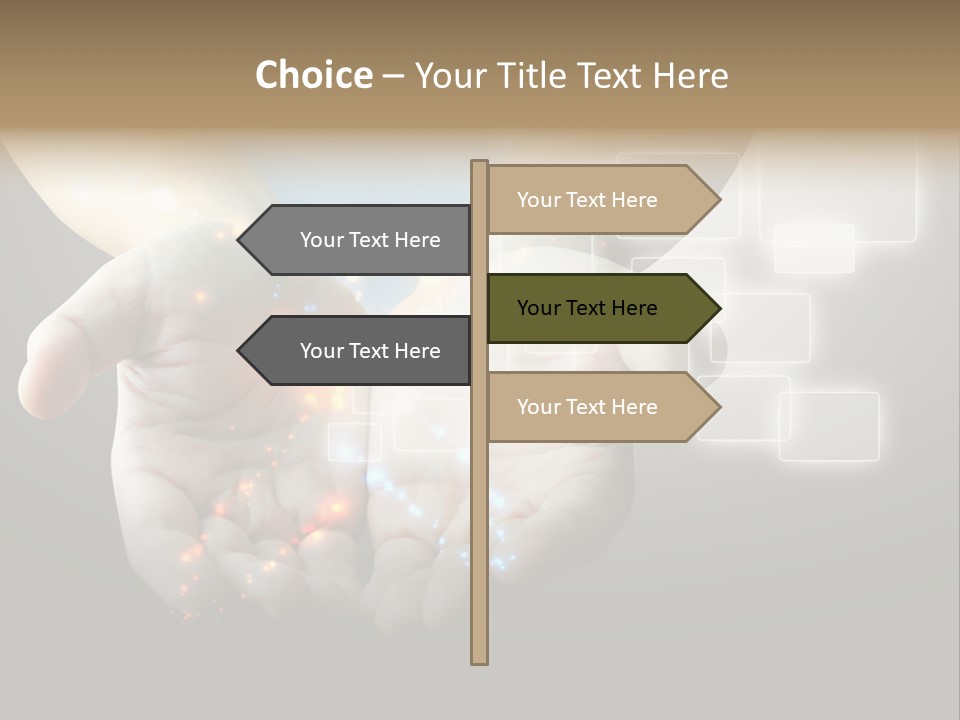 A Person Holding Out Their Hands With A Lot Of Lights Coming Out Of Them PowerPoint Template