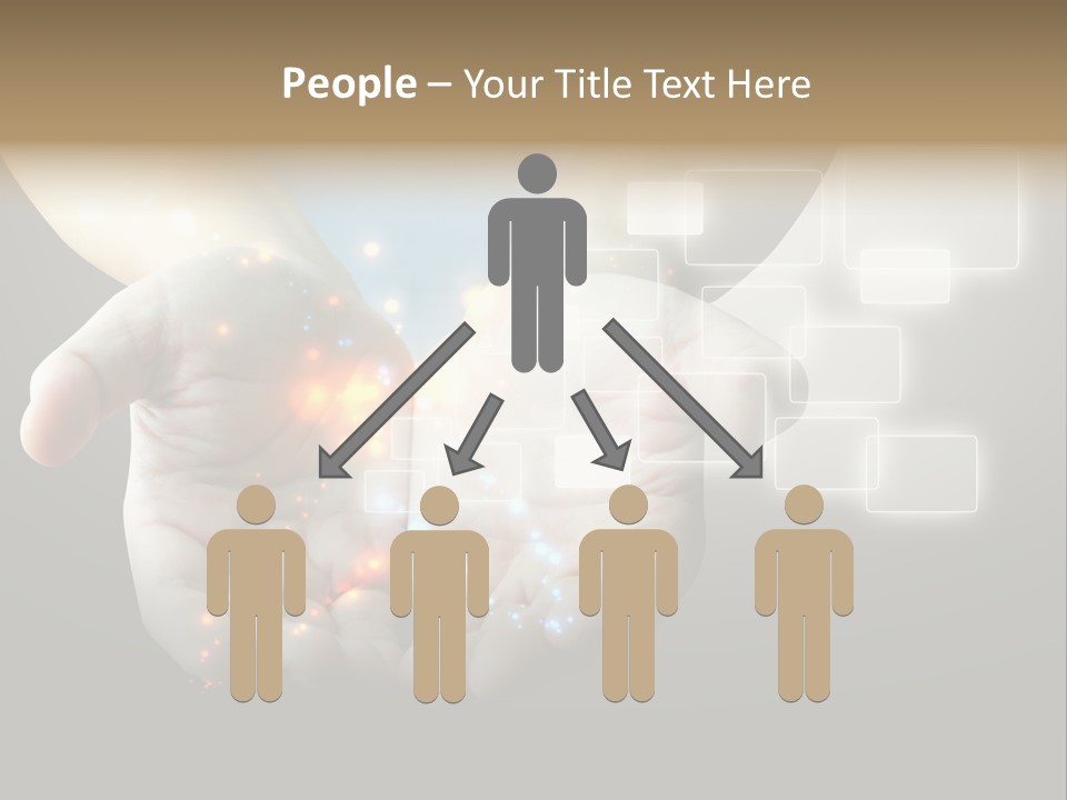 A Person Holding Out Their Hands With A Lot Of Lights Coming Out Of Them PowerPoint Template