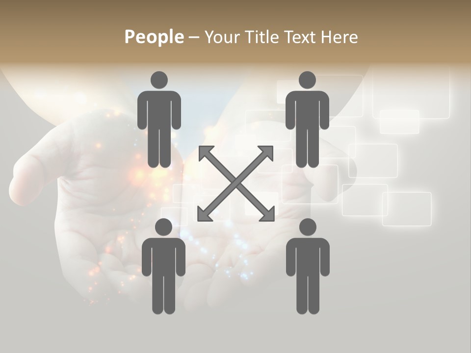 A Person Holding Out Their Hands With A Lot Of Lights Coming Out Of Them PowerPoint Template