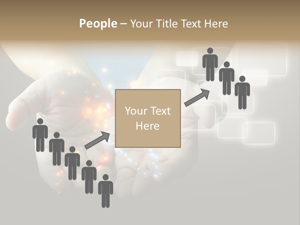 A Person Holding Out Their Hands With A Lot Of Lights Coming Out Of Them PowerPoint Template