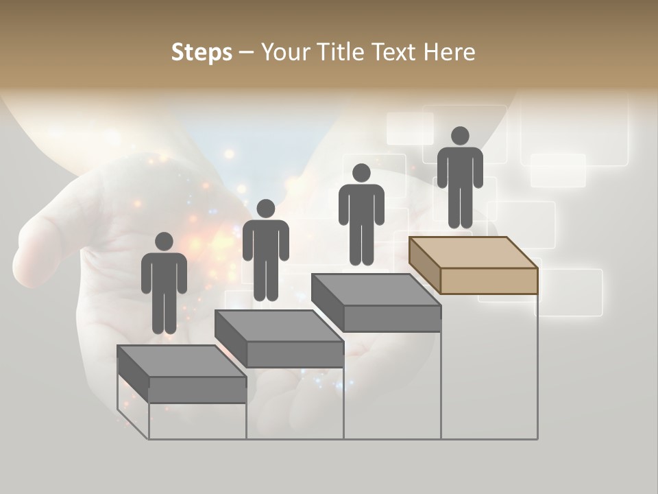 A Person Holding Out Their Hands With A Lot Of Lights Coming Out Of Them PowerPoint Template