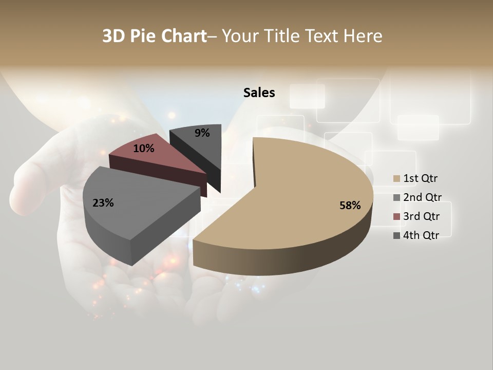A Person Holding Out Their Hands With A Lot Of Lights Coming Out Of Them PowerPoint Template