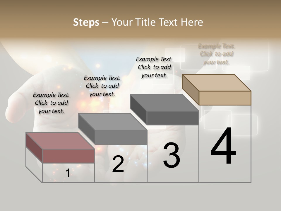 A Person Holding Out Their Hands With A Lot Of Lights Coming Out Of Them PowerPoint Template