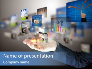 Button Email Social PowerPoint Template