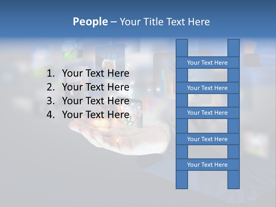 Button Email Social PowerPoint Template