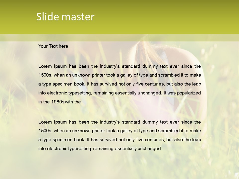 Brunette Young Fresh PowerPoint Template