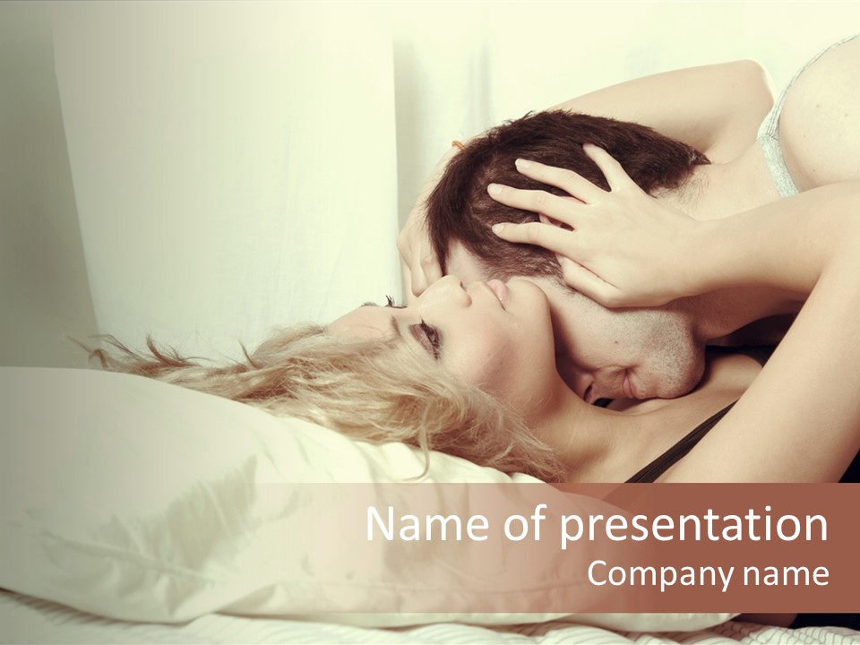 Yellow Sensual Man PowerPoint Template