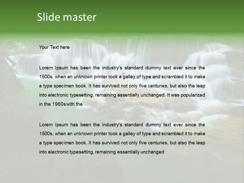 Park Stream Creek PowerPoint Template