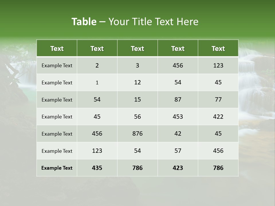 Park Stream Creek PowerPoint Template