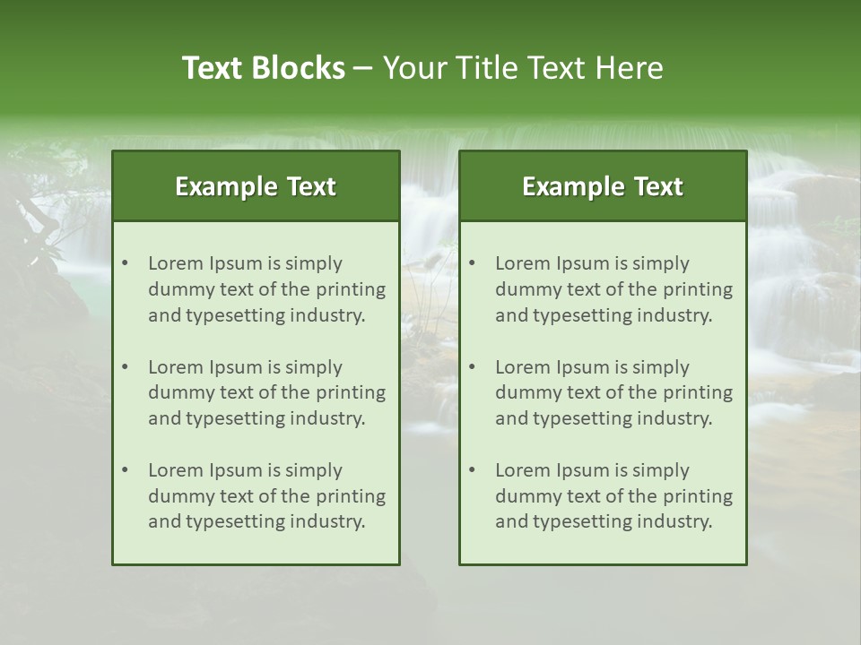 Park Stream Creek PowerPoint Template