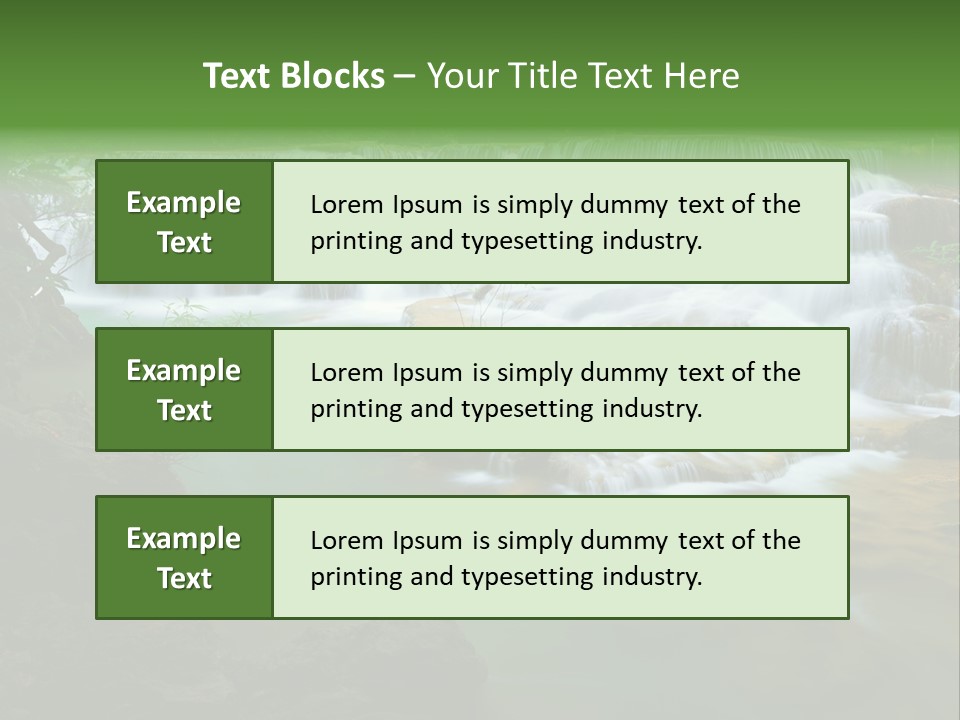 Park Stream Creek PowerPoint Template