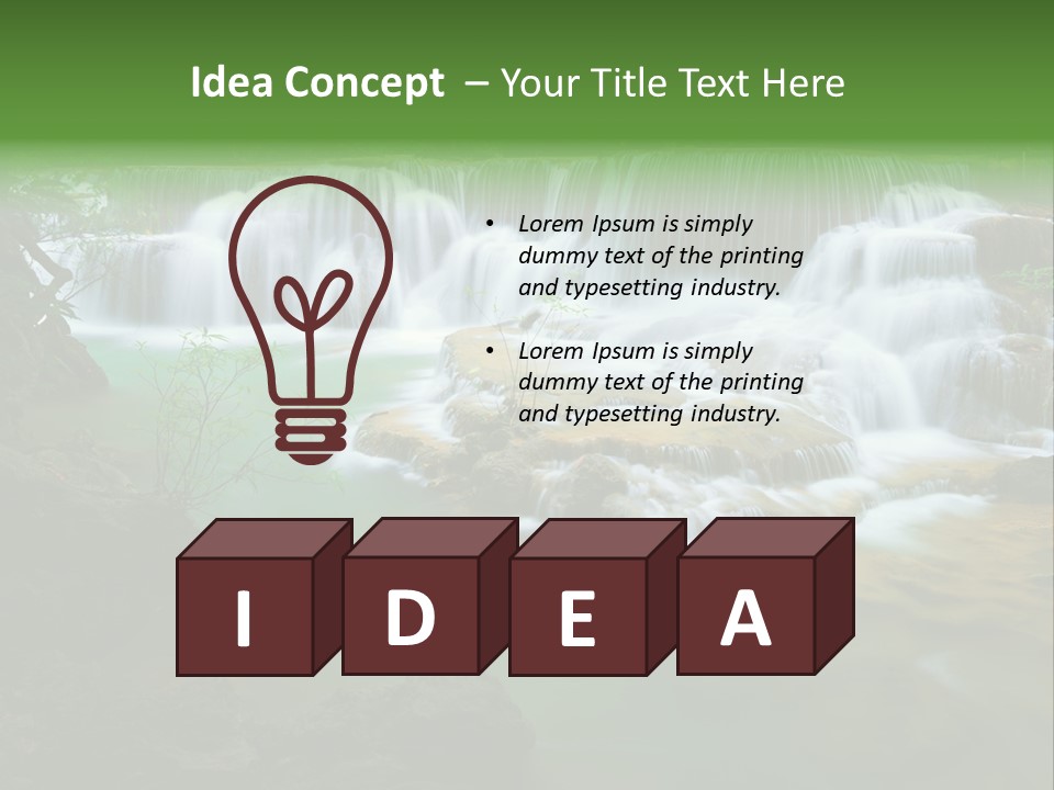 Park Stream Creek PowerPoint Template