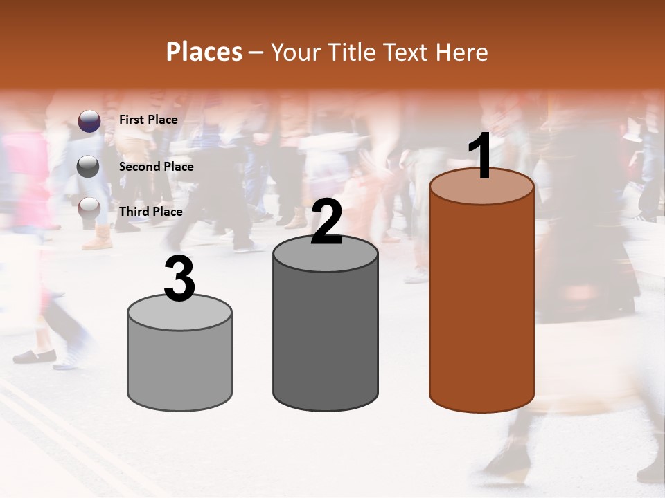 Shopping Stress People Traffic Island PowerPoint Template