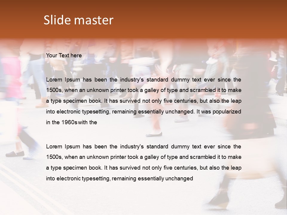 Shopping Stress People Traffic Island PowerPoint Template