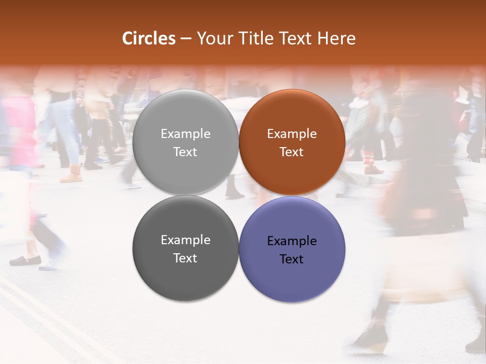 Shopping Stress People Traffic Island PowerPoint Template
